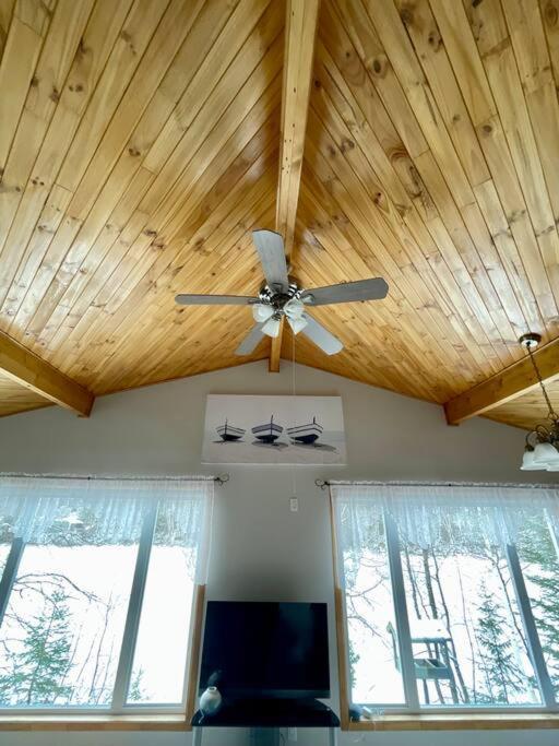Le Chalet Bleu, Aux Pieds Des Monts-Valin Saint-David-de-Falardeau Exterior foto