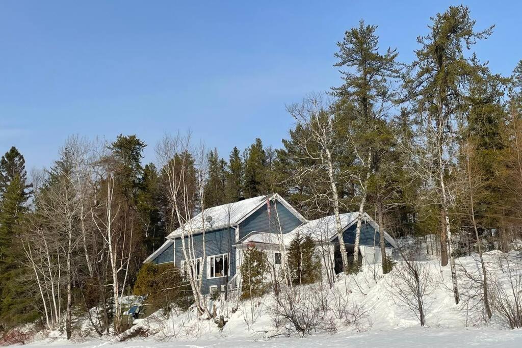 Le Chalet Bleu, Aux Pieds Des Monts-Valin Saint-David-de-Falardeau Exterior foto