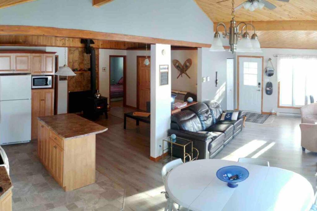 Le Chalet Bleu, Aux Pieds Des Monts-Valin Saint-David-de-Falardeau Exterior foto